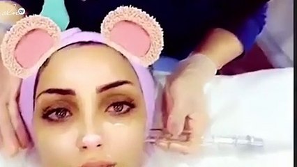 صورة.. دنيا بطمة تخضع لعملية تجميل جديدة