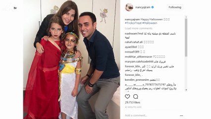 نانسي عجرم اختارت زي هذه البلاد للاحتفال بـ "هالوين" بناتها!