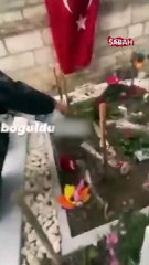 Canice katledilen İkbal Uzuner'in mezarında müstehcen hareketler yapıp video paylaştılar!