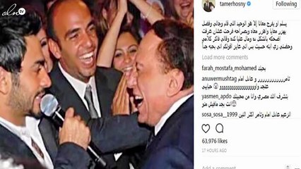 تامر حسني يبعث برسالة خاصة إلى الزعيم عادل إمام