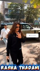 Bollywood Actress Rasha Thadani Arrived for Yoga Class 🥰