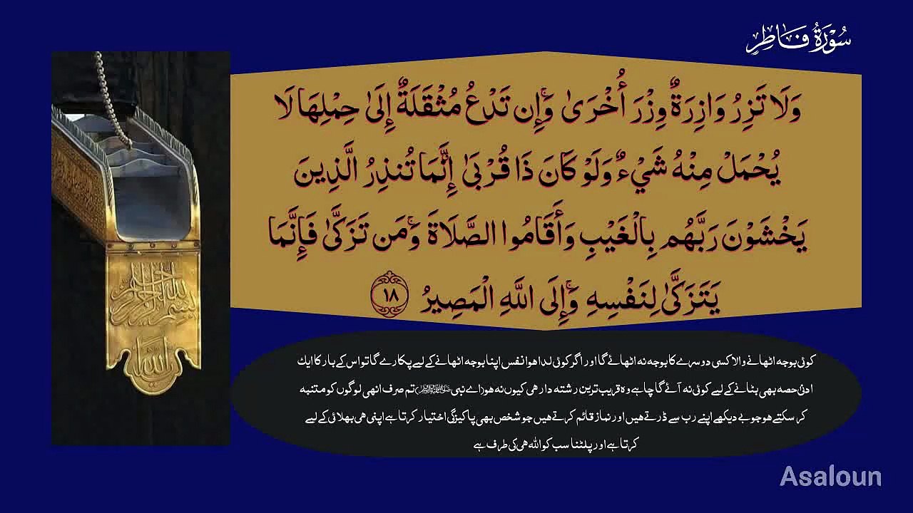 3812وَ لَا تَزِرُ  وَازِرَۃٌ  وِّزۡرَ اُخۡرٰی