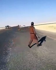 بالفيديو الامن يطارد مفحط في سكاكا