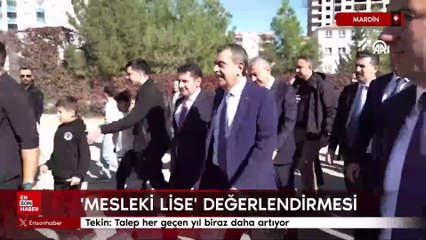 Yusuf Tekin'den 'mesleki lise' değerlendirmesi: Talep her geçen yıl biraz daha artıyor