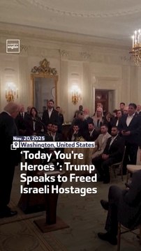 ‘Today You're Heroes ’: Trump Speaks to Freed Israeli Hostages