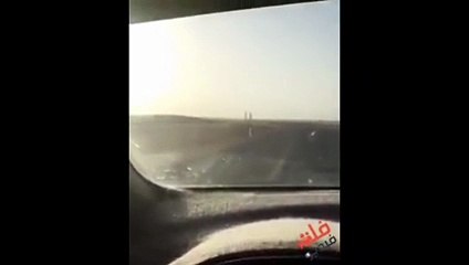 مجهول يضع فرن بالطريق ليوهم السائقين بأنه كاميرا "ساهر" بالسعودية.