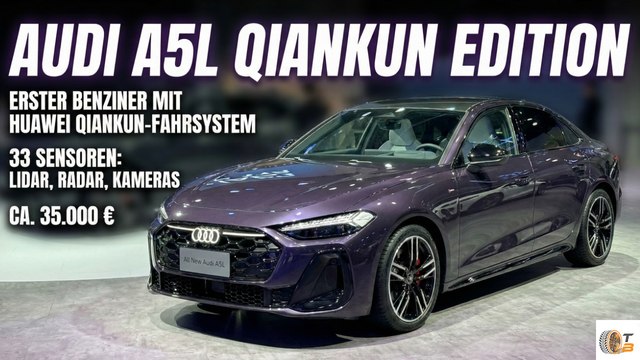 Erster Benziner mit Huawei Qiankun System: 2026 Audi A5L vorgestellt