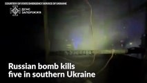 Russian glide bomb kills five in southern Ukraine