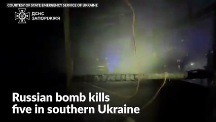 Russian glide bomb kills five in southern Ukraine