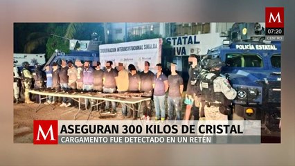 Aseguran casi 300 kg de metanfetaminas en tractocamión detenido en Sonora