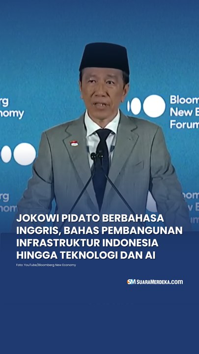 Jokowi Pidato di Bloomberg New Economy Forum