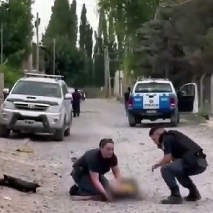 Así fue el momento en el que un patrullero arrolló a Catalina Galceran