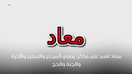 معنى اسم معاد