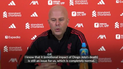 Arne Slot: Diogo Jota loss still affecting Liverpool players but is not ‘excuse’