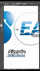 Want to create a simple and aesthetic ocean-themed logo Learn how to draw a simple sea logo