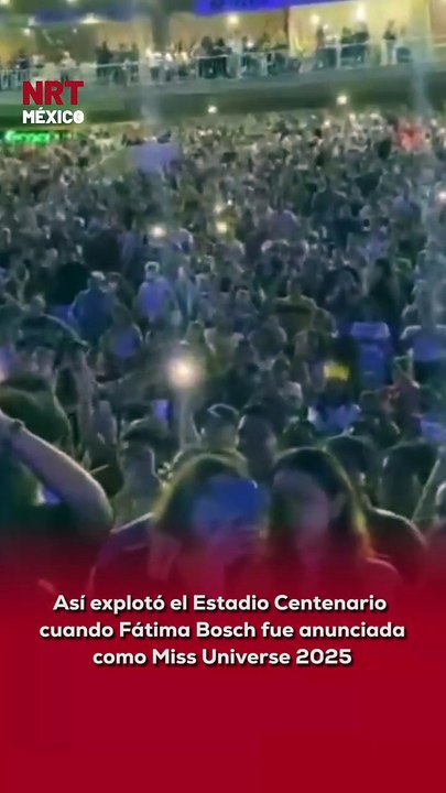 👑 El Estadio Centenario explotó en gritos, lágrimas y emoción cuando el nombre de #FátimaBosch resonó como Miss Universe 2025.