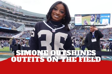 Simone Biles turns heads in the executive suites, breaking the schemes with her outfits
