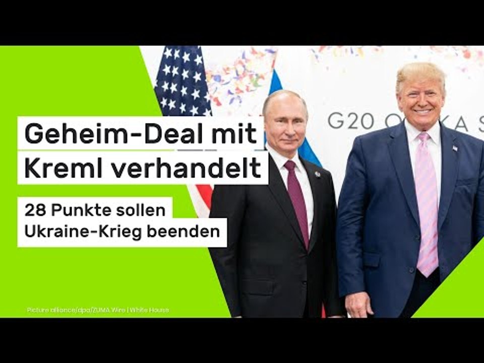 Geheim-Deal mit Kreml verhandelt - 28 Punkte sollen Ukraine-Krieg beenden