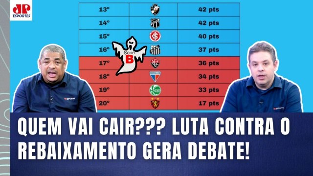 QUEM SERÃO OS REBAIXADOS??? Cara, pra mim... OLHA os PALPITES! | Santos, Inter e Vasco SOB RISCO?