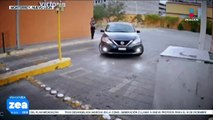 Conductor intenta atropellar a guardia de seguridad en complejo residencial de Monterrey