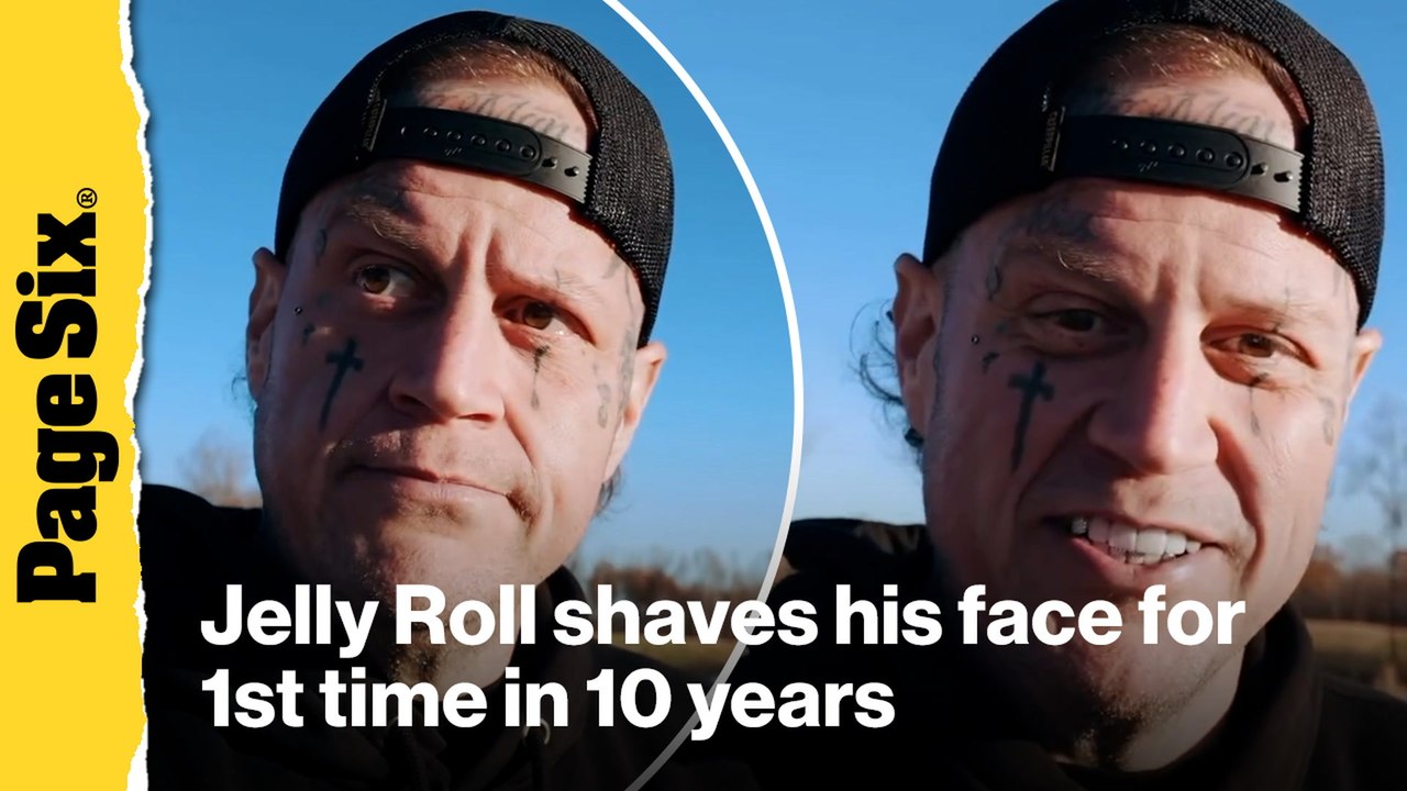 Slimmed-down Jelly Roll reveals dramatic new look after shaving his face for the first time in 10 years