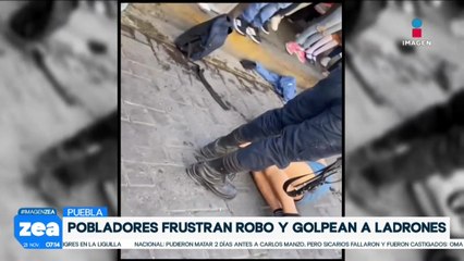 Pobladores de Tecamachalco, Puebla, golpean a presuntos ladrones