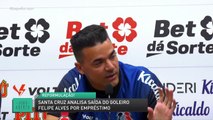 Santa Cruz analisa saída do goleiro Felipe Alves por empréstimo