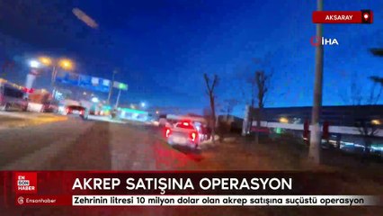 Aksaray’da zehrinin litresi 10 milyon dolar olan akrep satışına suçüstü operasyon