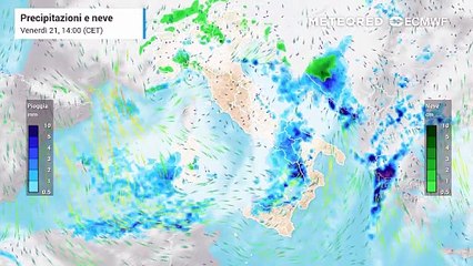 Vortice ciclonico in azione sull'Italia