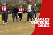 Eagles run an unusual practice drill to clean up mistakes and prepare for any weather