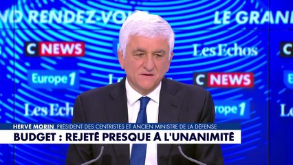 Budget : «C’est le déshonneur de la démocratie française (...) On aurait dû renverser le gouvernement», lâche Hervé Morin