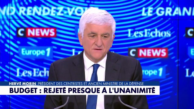Budget : «C’est le déshonneur de la démocratie française (...) On aurait dû renverser le gouvernement», lâche Hervé Morin