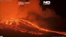 Kilauea en Hawái está en erupción desde el año pasado, fuentes de lava se elevan más de 100 metros