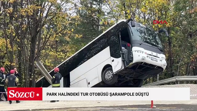 El Freni Çekilmeyen Tur Otobüsü Yokuşta Hareket Edip Şarampole Uçtu