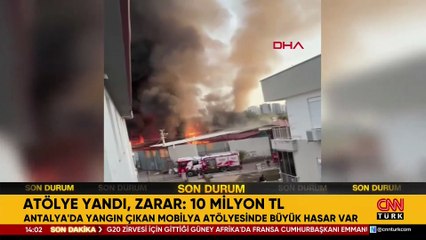 Antalya'da korkutan yangın: 10 milyon TL kül oldu