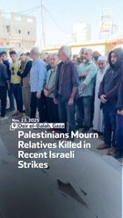 Palestinians Mourn Relatives Killed in Recent Israeli Strikes