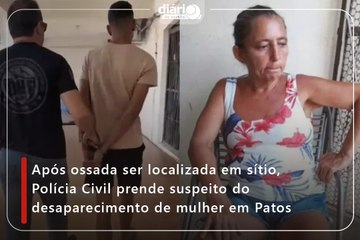 Após ossada ser localizada em sítio, Polícia Civil prende suspeito do desaparecimento de mulher em Patos