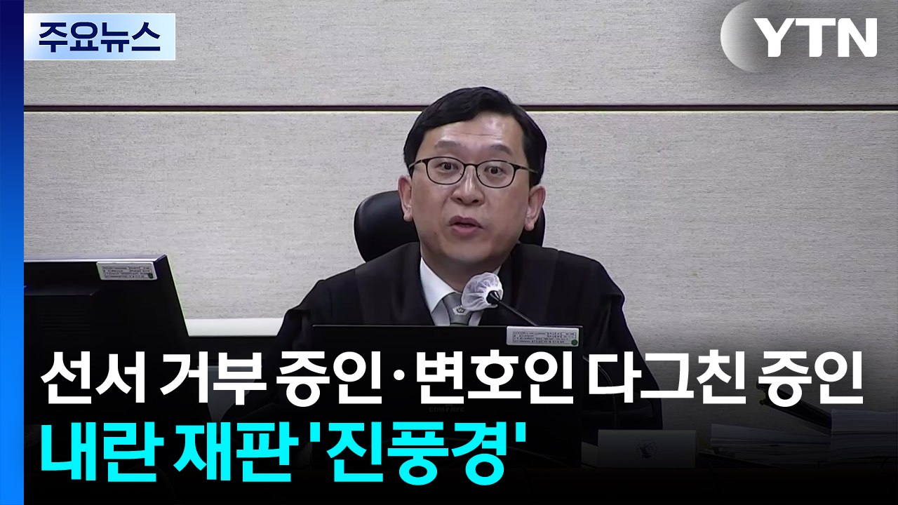 선서 거부 증인·변호인 다그친 증인...내란 재판 진풍경 / YTN