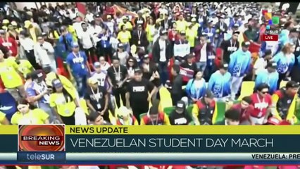 Venezuelan people march on University Student Day