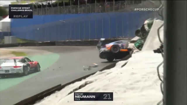 Porsche Sprint Challenge Brasil 2025 Interlagos 2 Race 2 Neumann Castro Big Crash