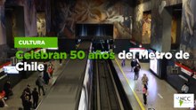 Celebran 50 años del Metro de Chile