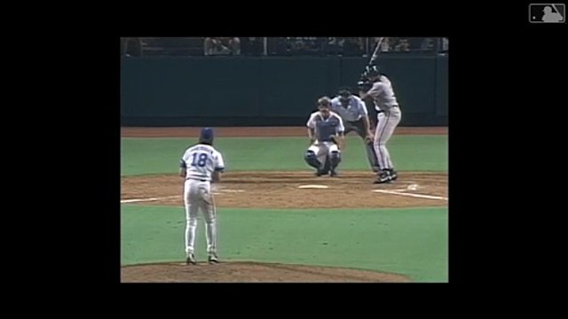 Bret Saberhagen (KC) gets Frank Thomas (CWS) to ground out for the final out of his no-hitter (8/26/91)