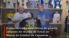 Professor União doa camisa de goleiro campeão do mundo de futsal ao Museu do Futebol de Cajazeiras