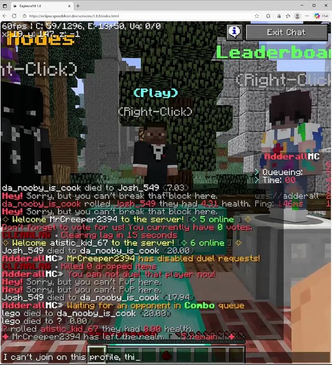 Adderall is the worst server ever (eagle craft)