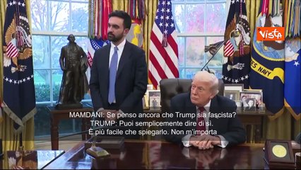 Trump riceve sindaco NY Mamdani alla Casa Bianca: "Dice che sono fascista? No problem"