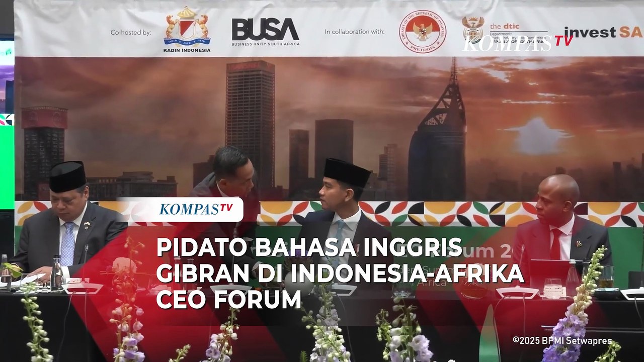[FULL TERJEMAHAN] Pakai Bahasa Inggris! Wapres Gibran Pidato di Indonesia-Africa CEO Forum