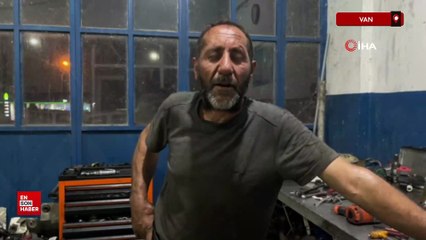 Van'da oto tamirciler yetiştirecek elaman bulamayınca tamire gelenler yardımcı oluyorlar