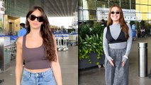 Pop Icons Nora Fatehi And Neha Kakkar Make A Stylish Departure From Mumbai Airport