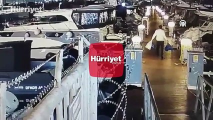 Pendik'te ayakları teknenin pervanesine kapılan kişi öldü! Olay anı kamerada