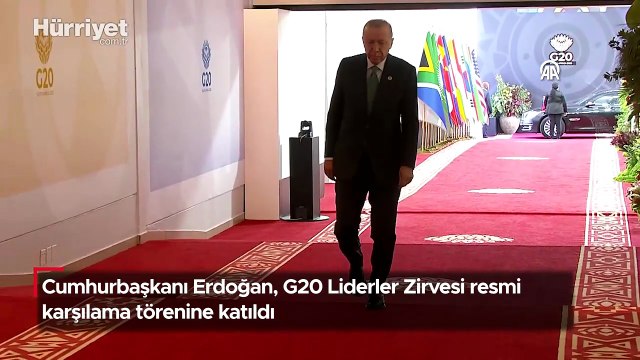 Cumhurbaşkanı Erdoğan, G20 Liderler Zirvesi resmi karşılama törenine katıldı